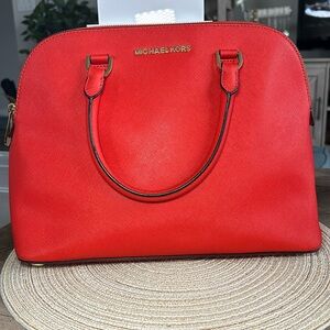 Michael Kors Cindy Large Dome Satchel with Crossbody Strap